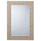 Structure 26 x 38 Modern Rectangular Mirror, Shargeen Texture, Bevel, Ivory By Casagear Home