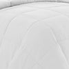 Beth Reversible Microfiber Twin Comforter Squared Stitching Pure White By Casagear Home BM284434