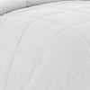 Beth Reversible Microfiber Queen Comforter Squared Stitching Pure White By Casagear Home BM284436