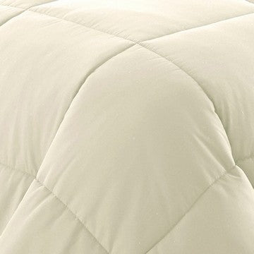 Beth Reversible Microfiber King Comforter Squared Stitching Ivory Beige By Casagear Home BM284441