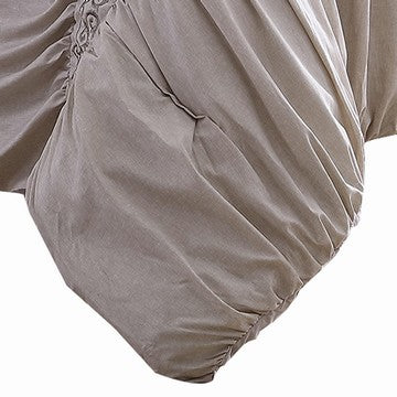 Rue 8 Piece Queen Size Comforter Set Microfiber Pleated Design Beige By Casagear Home BM284442