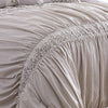 Rue 8 Piece King Size Comforter Set Microfiber Pleated Design Beige By Casagear Home BM284443