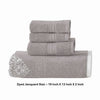 Eula Modern 6 Piece Cotton Towel Set Stylish Damask Pattern Light Gray By Casagear Home BM284472