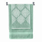 Eula Modern 6 Piece Cotton Towel Set Stylish Damask Pattern Sage Green By Casagear Home BM284474