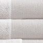 Indy Modern 6 Piece Cotton Towel Set Softly Textured Design Crisp White By Casagear Home BM284476