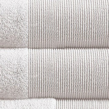 Indy Modern 6 Piece Cotton Towel Set Softly Textured Design Crisp White By Casagear Home BM284476