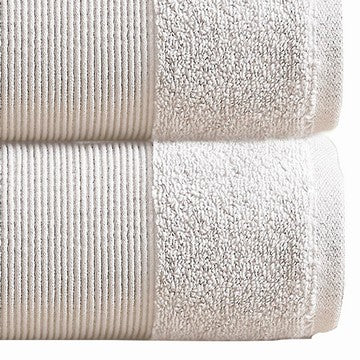 Indy Modern 6 Piece Cotton Towel Set Softly Textured Design Crisp White By Casagear Home BM284476