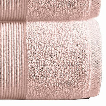 Indy Modern 6 Piece Cotton Towel Set Softly Textured Design Peach Blush By Casagear Home BM284477