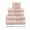 Indy Modern 6 Piece Cotton Towel Set Softly Textured Design Peach Blush By Casagear Home BM284477