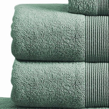 Indy Modern 6 Piece Cotton Towel Set Softly Textured Design Turquoise By Casagear Home BM284478