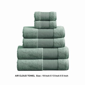 Indy Modern 6 Piece Cotton Towel Set Softly Textured Design Turquoise By Casagear Home BM284478