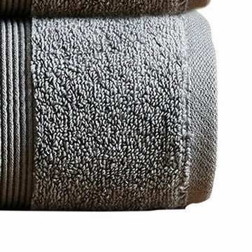 Indy Modern 6 Piece Cotton Towel Set Softly Textured Design Dark Gray By Casagear Home BM284479