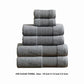 Indy Modern 6 Piece Cotton Towel Set Softly Textured Design Dark Gray By Casagear Home BM284479