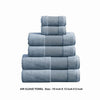 Indy Modern 6 Piece Cotton Towel Set Softly Textured Design Slate Blue By Casagear Home BM284480