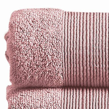 Indy Modern 6 Piece Cotton Towel Set Softly Textured Design Silky Pink By Casagear Home BM284481