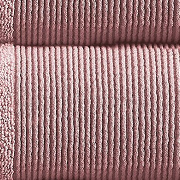 Indy Modern 6 Piece Cotton Towel Set Softly Textured Design Silky Pink By Casagear Home BM284481