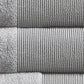 Indy Modern 6 Piece Cotton Towel Set Softly Textured Design Light Gray By Casagear Home BM284482