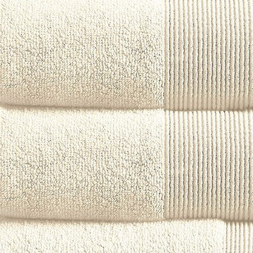 Indy Modern 6 Piece Cotton Towel Set Softly Textured Design Creamy White By Casagear Home BM284483