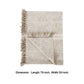 Uno 50 Inch Throw Blanket Cotton and Linen Woven Striped Design Beige By Casagear Home BM284496