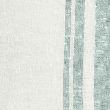 50 Inch Throw Blanket Soft Belgian Flax Linen Sage Green Stripes White By Casagear Home BM284498