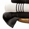 Dana 6 Piece Soft Egyptian Cotton Towel Set Stripes Black White By Casagear Home BM284580