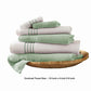 Dana 6 Piece Soft Egyptian Cotton Towel Set Striped Sage Green White By Casagear Home BM284582