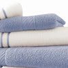 Dana 6 Piece Soft Egyptian Cotton Towel Set Striped Sky Blue White By Casagear Home BM284588