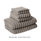 Cora 6 Piece Soft Egyptian Cotton Towel Set Classic Textured Design Gray By Casagear Home BM284592