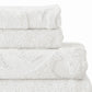 Oya 6 Piece Soft Egyptian Cotton Towel Set Solid Medallion Pattern White By Casagear Home BM284602