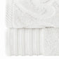 Oya 6 Piece Soft Egyptian Cotton Towel Set Solid Medallion Pattern White By Casagear Home BM284602