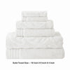 Oya 6 Piece Soft Egyptian Cotton Towel Set Solid Medallion Pattern White By Casagear Home BM284602