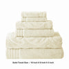 Oya 6 Piece Soft Egyptian Cotton Towel Set Solid Medallion Pattern Ivory By Casagear Home BM284603