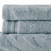 Oya 6 Piece Soft Egyptian Cotton Towel Set Medallion Pattern Blue Gray By Casagear Home BM284605