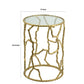 24 Inch Round Accent Table Intricate Metal Twig Inspired Open Frame Gold By Casagear Home BM284699