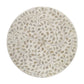 18 Inch Luxury Accent Table Stool Foliage Star Pattern Champagne White By Casagear Home BM284705