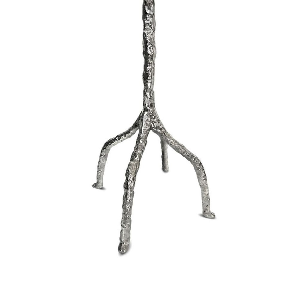 71 Inch Modern Aluminum Coat Stand Branch Accent Perched Bird Silver By Casagear Home BM284721