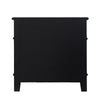 Dana 27 Inch Bedside Table 2 Rattan Drawers Pine Wood Black Brown By Casagear Home BM284783