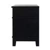 Dana 27 Inch Bedside Table 2 Rattan Drawers Pine Wood Black Brown By Casagear Home BM284783