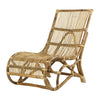 35 Inch Retro Style Rattan Lounge Chair, Slatted Support, Natural Brown By Casagear Home