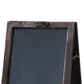 25 Inch Classic Wood Blackboard Stand Dual Framed Carved Details Brown By Casagear Home BM284797