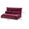 Ross 43 Inch Adjustable Futon Sofa Folding 2 Pillows Reclining Burgundy By Casagear Home BM284854