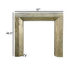 50 Inch Fireplace Mantel Rectangular Wood Frame Metallic Brass Finish By Casagear Home BM284926