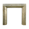 50 Inch Fireplace Mantel, Rectangular Wood Frame, Metallic Brass Finish By Casagear Home