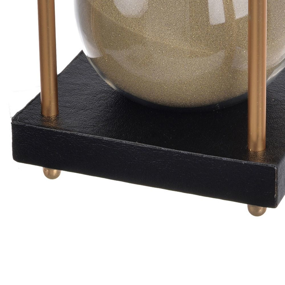 Doug Inch 60 Minute Sand Hourglass with Modern Frame Included Black Brown By Casagear Home BM284946