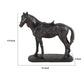 Don 10 Inch Horse Figurine Sculpture Handmade Table Accent Brown Polyresin By Casagear Home BM284974