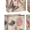 Anya Set of 4 Artisanal Boxes for Accessories Book Inspired Look Floral By Casagear Home BM284994