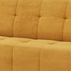 79 Inch Convertible Sofa Bed Futon Tufted Cushions Padded Arms Yellow By Casagear Home BM285049