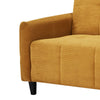 79 Inch Convertible Sofa Bed Futon Tufted Cushions Padded Arms Yellow By Casagear Home BM285049