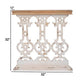 32 Inch Console Table Fir Wood Traditional Scrollwork Antique White By Casagear Home BM285142