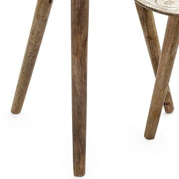 25 22 19 Inch 3 Piece Nesting Tables Mango Wood Splayed Legs Natural By Casagear Home BM285152